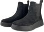 FitFlop F-Mode Suede Flatform Chelsea Boots ZWART - Thumbnail 9