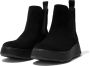 FitFlop F-Mode Suede Flatform Chelsea Boots ZWART - Thumbnail 5