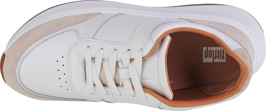 FitFlop F-Mode Leather Suede Flatform Sneakers WIT - Foto 7