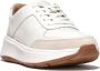 FitFlop F-Mode Leather Suede Flatform Sneakers WIT - Thumbnail 7