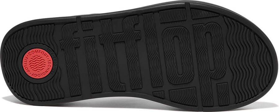 FitFlop F-Mode Leather Flatform Toe-Post Sandals ZWART - Foto 2