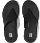 FitFlop F-Mode Leather Flatform Toe-Post Sandals ZWART - Thumbnail 4