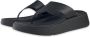 FitFlop F-Mode Leather Flatform Toe-Post Sandals ZWART - Thumbnail 6