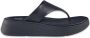 FitFlop F-Mode Leather Flatform Toe-Post Sandals ZWART - Thumbnail 8