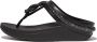Fitflop™ FitFlop Fino Crystal-Cord Leather Toe-Post Sandals ZWART - Thumbnail 5