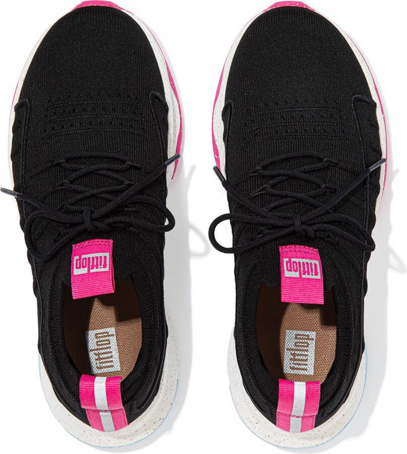 FitFlop Lace Up Sneaker Active Colour ZWART