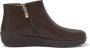 FitFlop ™ Sumi Ankle Boot Leather Chocolate Brown - Thumbnail 2