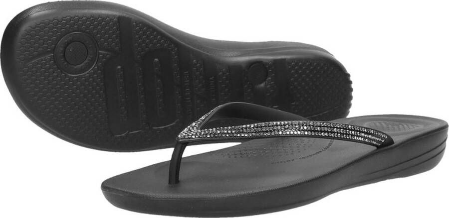 FitFlop IQUSHION Dames Slippers Zwart Sparkle