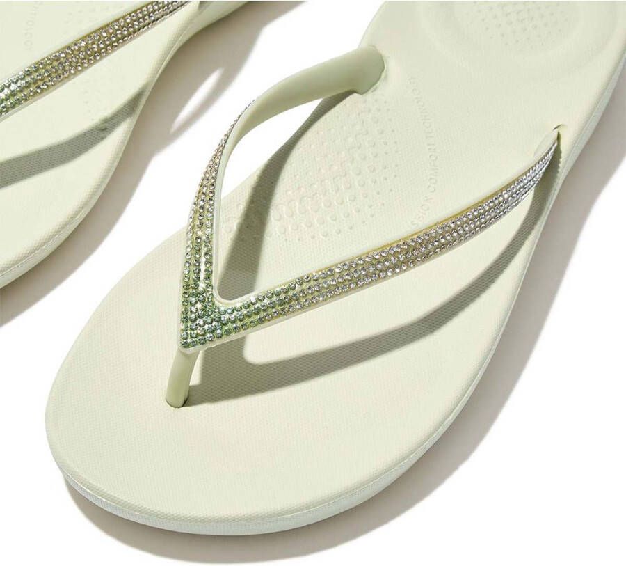 FitFlop Iqushion Ombre Sparkle Flip-Flops GROEN - Foto 6