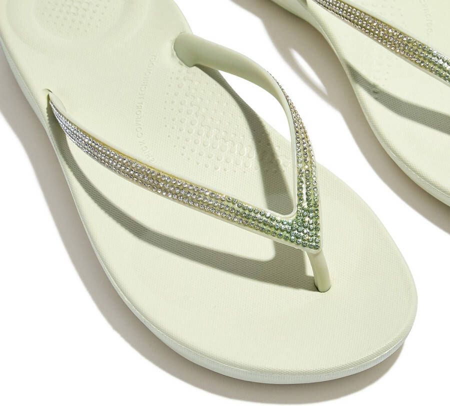 FitFlop Iqushion Ombre Sparkle Flip-Flops GROEN - Foto 10