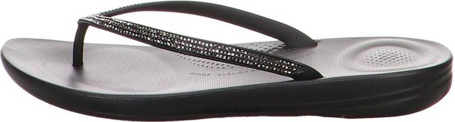 FitFlop Iqushion Sparkle teenslippers dames wit zilver