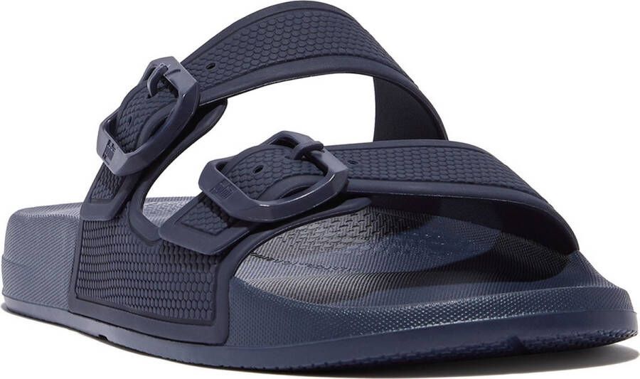 FitFlop Iqushion Two-bar Buckle Slides Blauw Vrouw