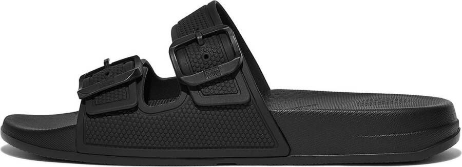 FitFlop Iqushion Two-bar Buckle Slides Zwart Vrouw - Foto 3