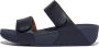 FitFlop Lulu Adjustable Leather Slides BLAUW - Thumbnail 4