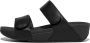 FitFlop Lulu Adjustable Leather Slides ZWART - Thumbnail 14