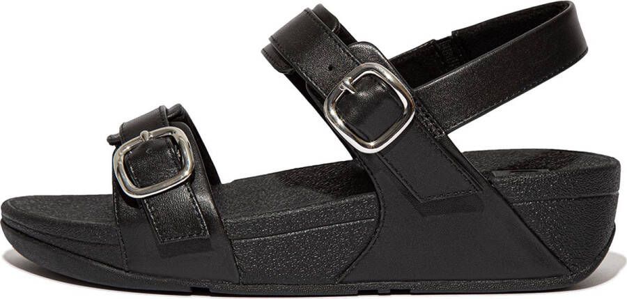 FitFlop Lulu Adjustable Sandal Leather ZWART