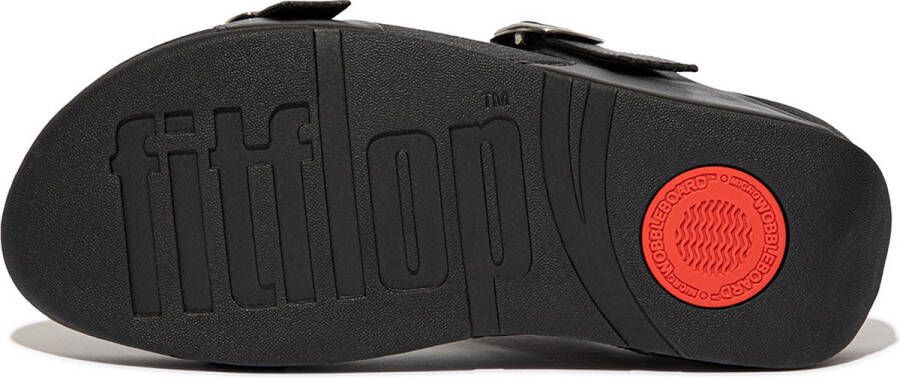 FitFlop Lulu Adjustable Sandal Leather ZWART