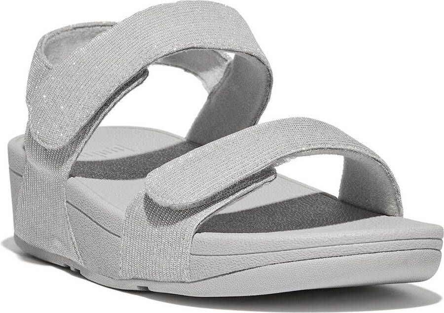 FitFlop Lulu Adjustable Shimmerlux Back-Strap Sandals ZILVER