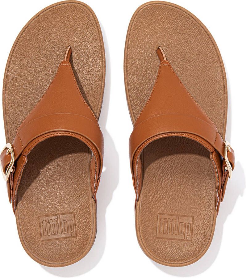 FitFlop Lulu Adjustable Toe Post Leather BRUIN