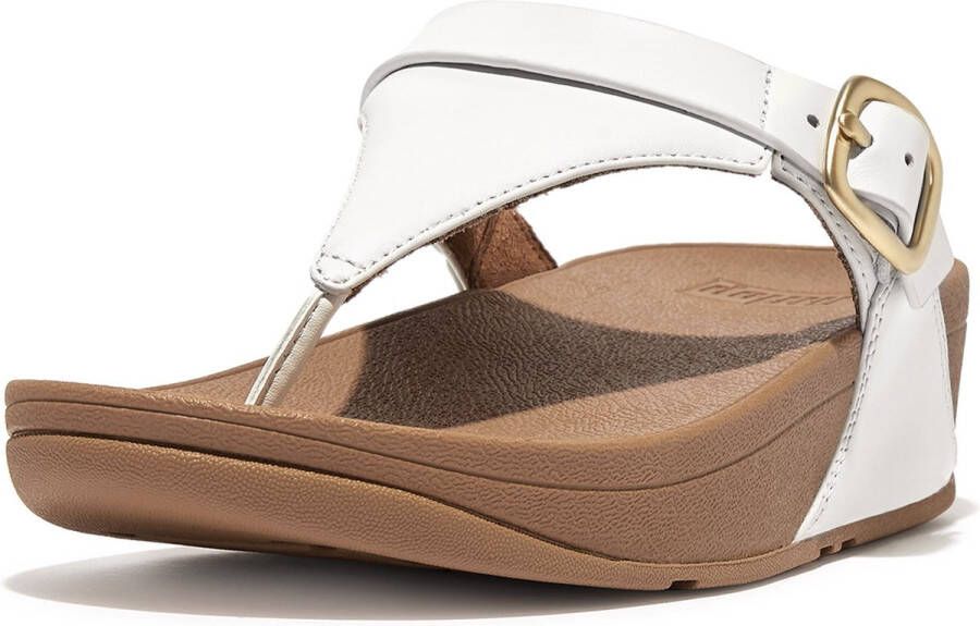 FitFlop Lulu Adjustable Toe Post Leather WIT