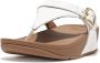 FitFlop Slipper Lulu Adjustable Leather Toe-Post Urban White - Thumbnail 4