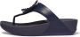 FitFlop Lulu Crystal-Circlet Leather Toe-Post Sandals BLAUW - Thumbnail 3