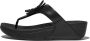 FitFlop Lulu Crystal-Circlet Leather Toe-Post Sandals ZWART - Thumbnail 2