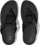 FitFlop Lulu Crystal-Circlet Leather Toe-Post Sandals ZWART - Thumbnail 3