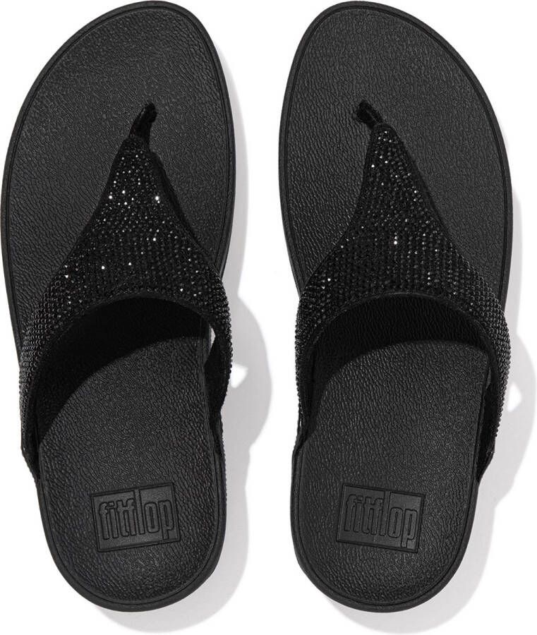 Fitflop Dianets LULU CRYSTAL EMBELLISHED TOE-POST SANDALS HOTFIX sleehak zomerschoen teen-scheider met zachte teenband - Foto 8
