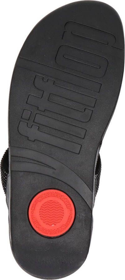 Fitflop Dianets LULU CRYSTAL EMBELLISHED TOE-POST SANDALS HOTFIX sleehak zomerschoen teen-scheider met zachte teenband - Foto 9