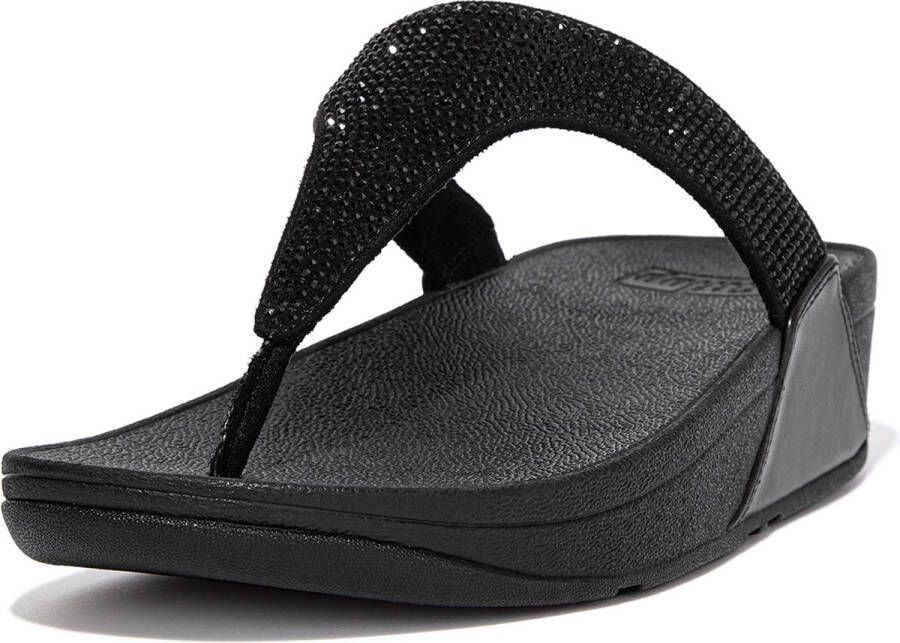 Fitflop Dianets LULU CRYSTAL EMBELLISHED TOE-POST SANDALS HOTFIX sleehak zomerschoen teen-scheider met zachte teenband - Foto 6