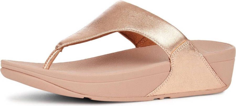 FitFlop Vrouwen Leren Slippers Damesschoenen Teenslipper Lulu toe leather Rose Goud - Foto 12