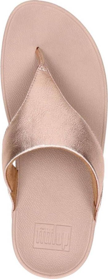 FitFlop TM Lulu leren teenslippers roségoud - Foto 9