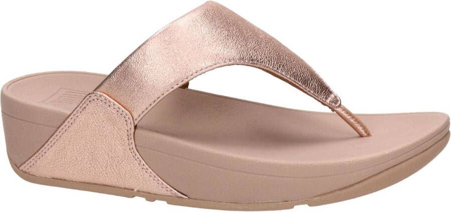 FitFlop Vrouwen Leren Slippers Damesschoenen Teenslipper Lulu toe leather Rose Goud - Foto 9
