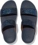 FitFlop Lulu Slide Glitter Sandalen blauw - Thumbnail 3