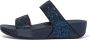 FitFlop Lulu Slide Glitter Sandalen blauw - Thumbnail 4