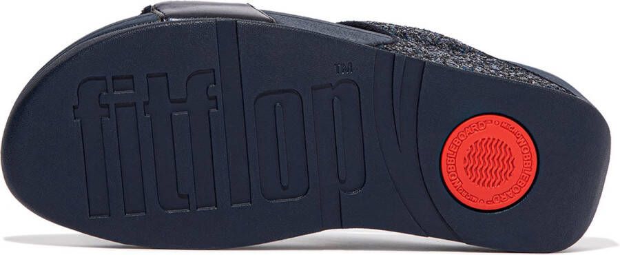 FitFlop Lulu Slide Glitter Sandalen blauw