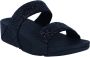 FitFlop Lulu Slide Glitter Sandalen zwart Textiel - Thumbnail 3