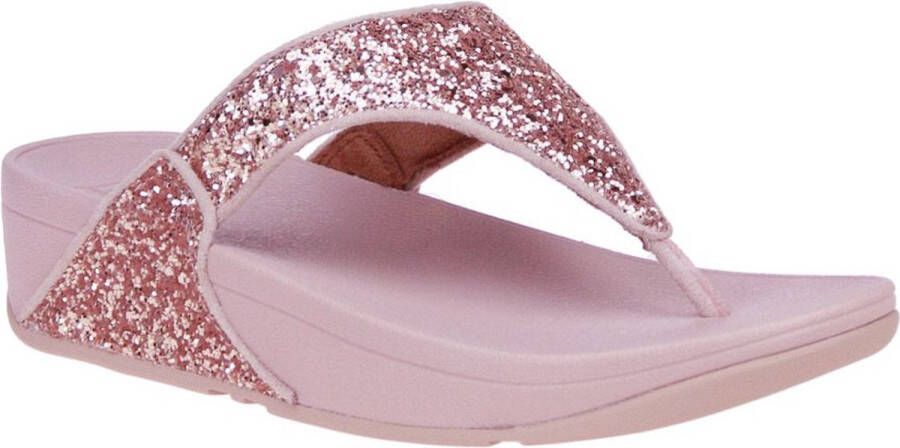 FitFlop Lulu GlitterToe Post Slippers ROZE