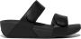 FitFlop Lulu Adjustable Leather Slides ZWART - Thumbnail 2