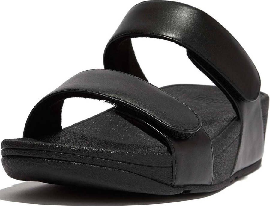 FitFlop Lulu Leather dames slipper Zwart