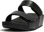 FitFlop Lulu Adjustable Leather Slides ZWART - Thumbnail 9