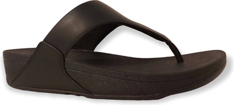 FitFlop Lulu Leather dames slipper Zwart