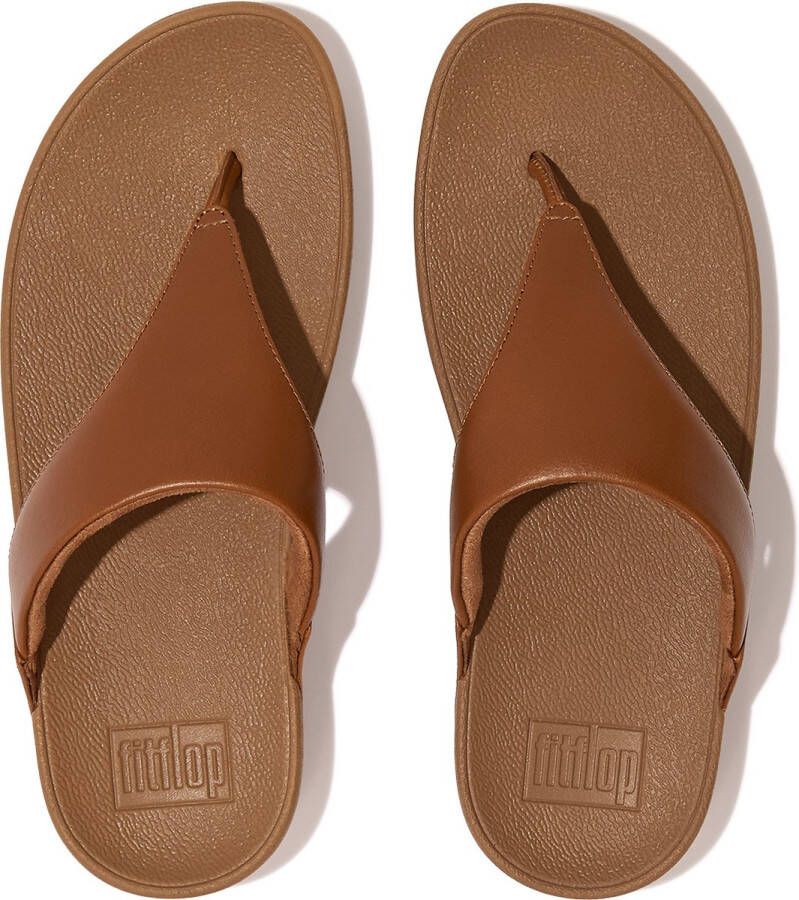 FitFlop Lulu Leather Toepost BRUIN - Foto 3