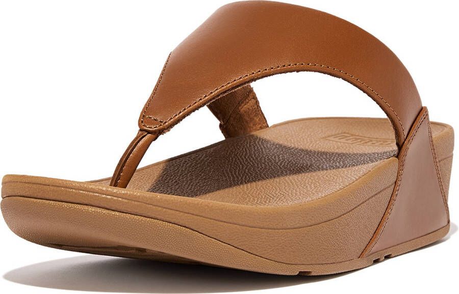 FitFlop Lulu Leather Slippers Bruin Vrouw