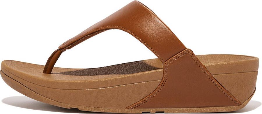 FitFlop Lulu Leather Slippers Bruin Vrouw
