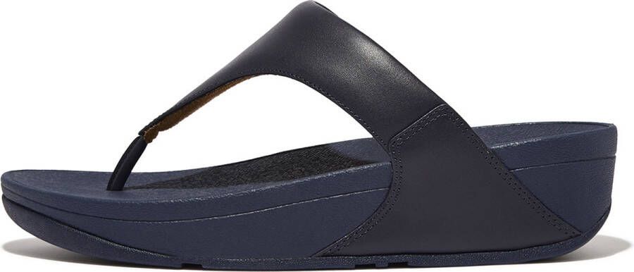 FitFlop Lulu Leather Toepost BLAUW