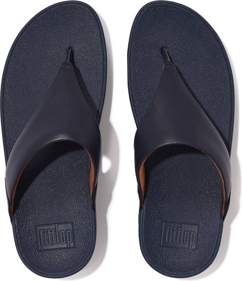 FitFlop Lulu Leather Toepost BLAUW