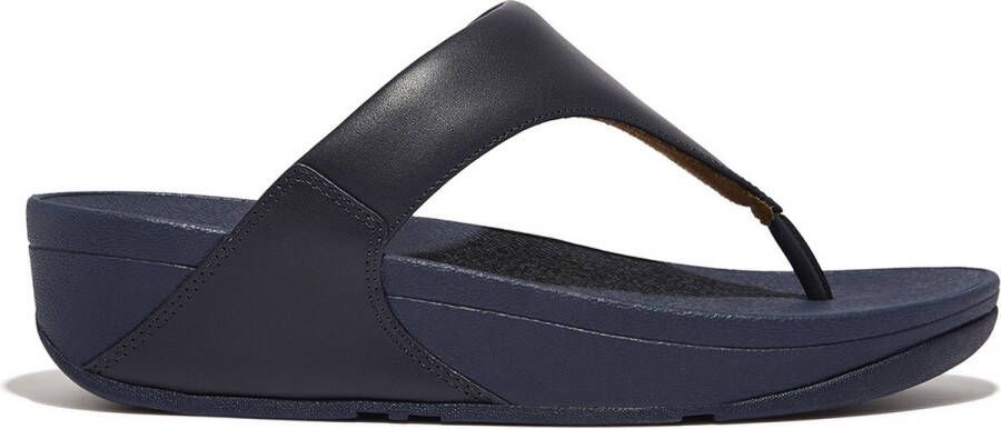 FitFlop Lulu Leather Toepost BLAUW