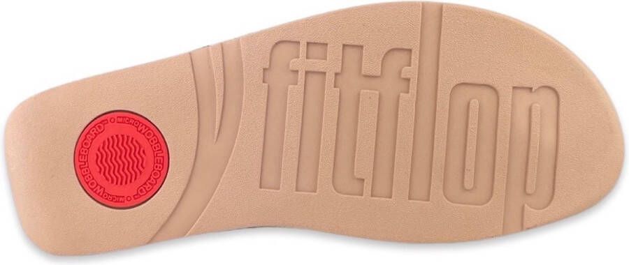 FitFlop Lulu Shimmerlux Toe-post Sandalen Beige Vrouw